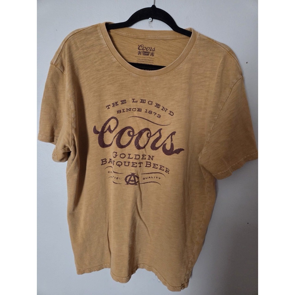 Lucky Brand Coors Western Tee   Large    Honey Mustard  7M85645-2HM